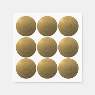 Happy gouden bruiloft servet