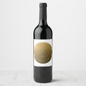 Happy gouden bruiloft wijn etiket (Voorkant)