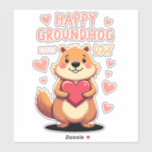 Happy Goundhog Day Sticker (Vel)
