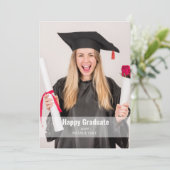 Happy Graduate Photo Graduate Faire-part (Debout devant)