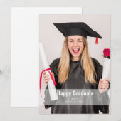 Happy Graduate Photo Graduate Faire-part (Devant / Derrière)