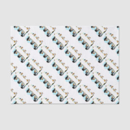 Happy Graduing danserende pinguïns met banner Tissuepapier