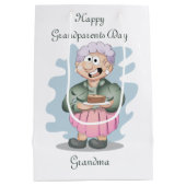 Happy Grandouders Day Grandma Medium Cadeauzakje (Achterkant)