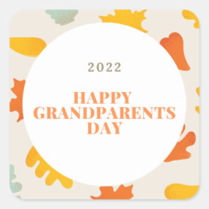 Happy Grandouders Day Square Stickers
