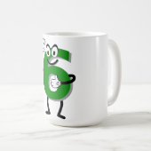 Happy Green 6 Café Mug (Devant droit)