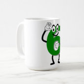 Happy Green 6 Café Mug (Devant gauche)