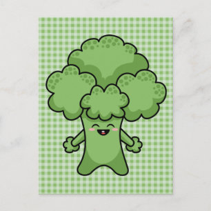Happy Green Broccoli Briefkaart