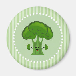 Happy Green Broccoli Magneet