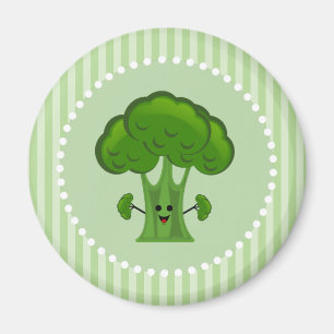 Happy Green Broccoli Magneet
