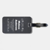 Happy Green Cactus in een Red Sombrero Pattern Bagagelabel (Achterkant horizontaal)