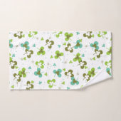 Happy Green Clover Feuille Motif d'art (Serviette à main)