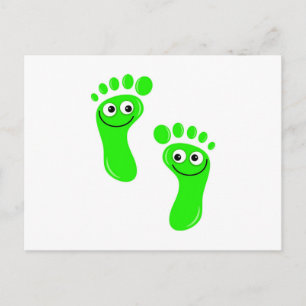 Happy Green Feet Briefkaart