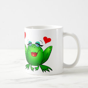 Happy Green Frogs Cute Cartoon Animals Koffiemok