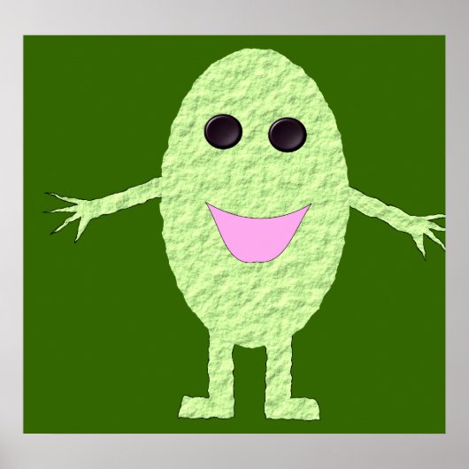 Happy Green Grape Poster (Voorkant)