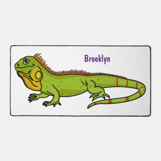 Happy green iguana cartoon (Recto)