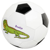 Happy green iguana cartoon (3/4)