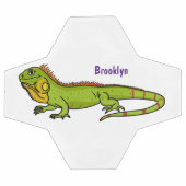 Happy green iguana cartoon (Plat)