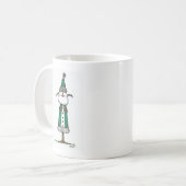 Happy Green Santa Koffiemok (Voorkant links)