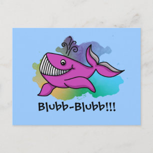 Happy Grinning Whale Briefkaart