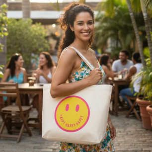 Happy Grote Tote Bag