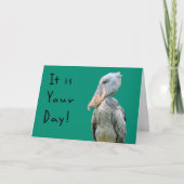 Happy Grouch Day Kaart met Grouchy Bird (Voorkant)