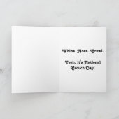 Happy Grouch Day noir ennuyé chat carte de voeux (Intérieur)