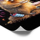 Happy Groundhog Day 12 Feb Ground Hog With Birthda Poster (Hoek)