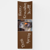 Happy Groundhog Day Banner (Verticaal)