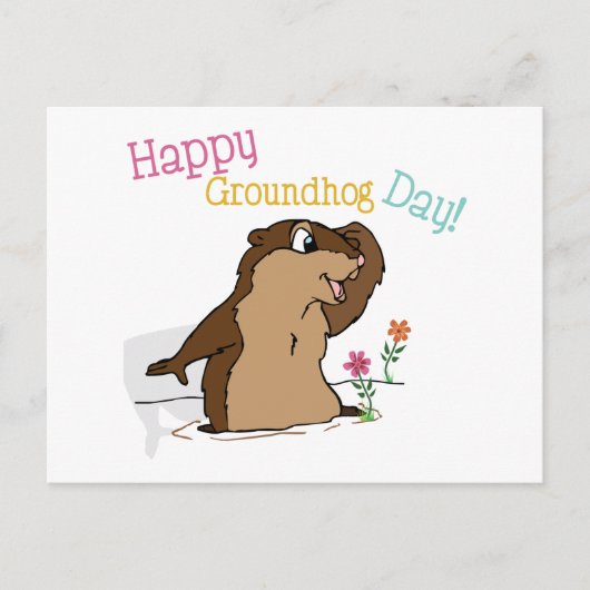 Happy Groundhog Day Briefkaart (Voorkant)