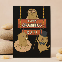 Happy Groundhog Day Briefkaart