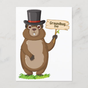 Happy Groundhog Day Briefkaart