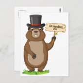 Happy Groundhog Day Briefkaart (Voorkant / Achterkant)