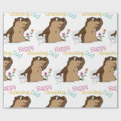Happy Groundhog Day Cadeaupapier (Vlak)