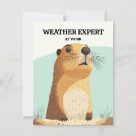Happy Groundhog Day Cute Colorful Woodchuck Feestdagenkaart