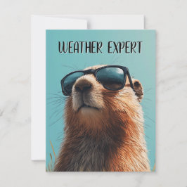 Happy Groundhog Day Cute Colorful Woodchuck Feestdagenkaart