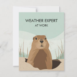 Happy Groundhog Day Cute Colorful Woodchuck Feestdagenkaart