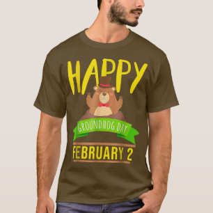 Happy Groundhog Day Februari 2 Diervoorspelling T-shirt