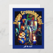 Happy Groundhog Day Feestdagenkaart (Voorkant / Achterkant)