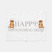 happy Groundhog Day Fleece Deken (Voorkant (Horizontaal))