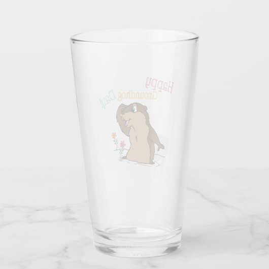 Happy Groundhog Day Glas (Achterkant)