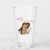 Happy Groundhog Day Glas (Voorkant)