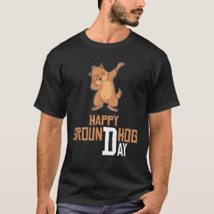 Happy Groundhog Day Groundhog Dabbing Respecteer d T-shirt
