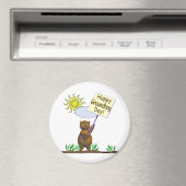 Happy Groundhog Day Groundhog Magneet (Insitu (Vaatwasser))