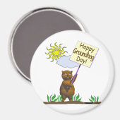 Happy Groundhog Day Groundhog Magneet (Voorkant / Achterkant)
