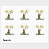 Happy Groundhog Day Groundhog Ronde Sticker (Vel)