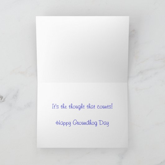 Happy Groundhog Day Groundhog's Day Spring Kaart (Binnen)