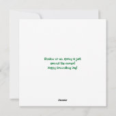 Happy Groundhog Day: Lente- of winternieuwsbericht Feestdagenkaart (Achterkant)