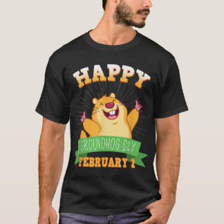 Happy Groundhog Day Long Slape Shirt 2 februari F