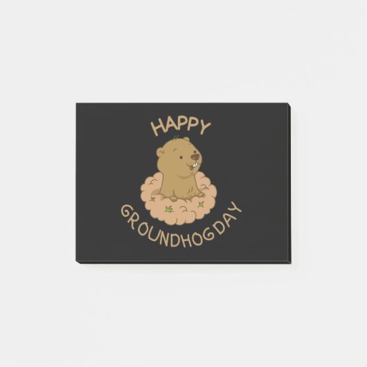 Happy Groundhog Day Post-it® Notes (Voorkant)
