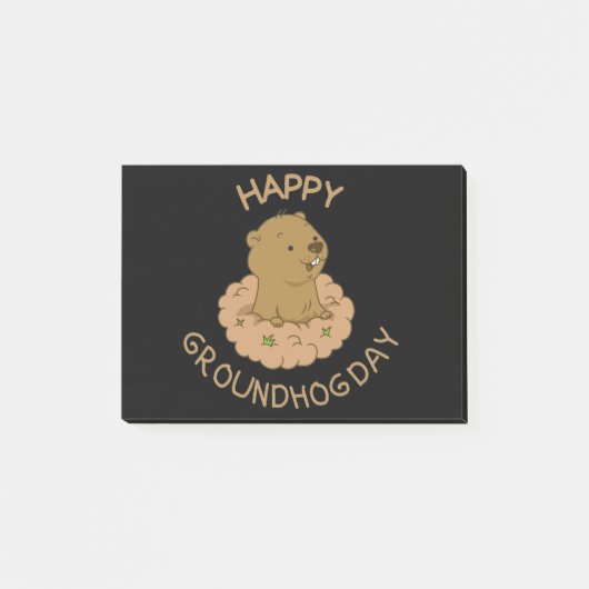 Happy Groundhog Day Post-it® Notes (Voorkant)
